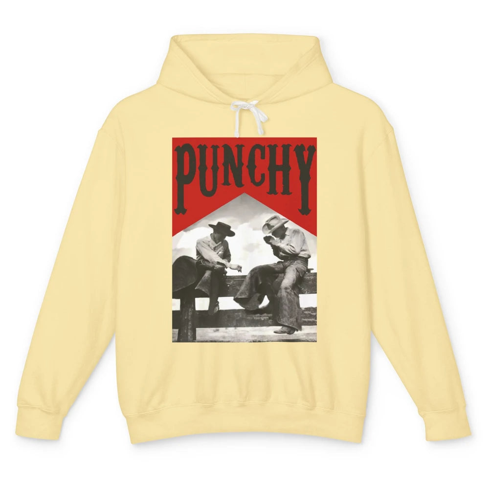Retro Punchy Cowboy Killer Western Country Cowgirl Gift Unisex Lightweight Hoodie