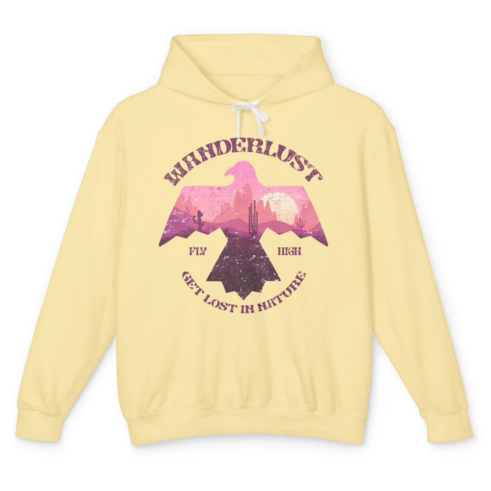 Retro Adventure Wanderlust Get Lost In Nature Travel Western Unisex Lightweight Hoodie