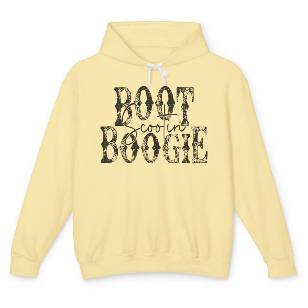 Retro Cowboy Boot Scooting Boogie Western Country Cowgirl Unisex Lightweight Hoodie