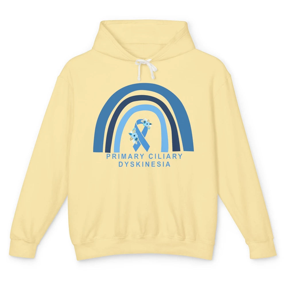 Primary Ciliary Dyskinesia Blue Rainbow Respiratory Diseases Unisex Lightweight Hoodie