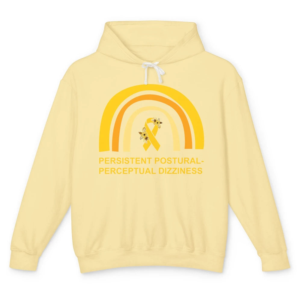 Persistent Postural-perceptual Dizziness PPPD Yellow Rainbow Unisex Lightweight Hoodie