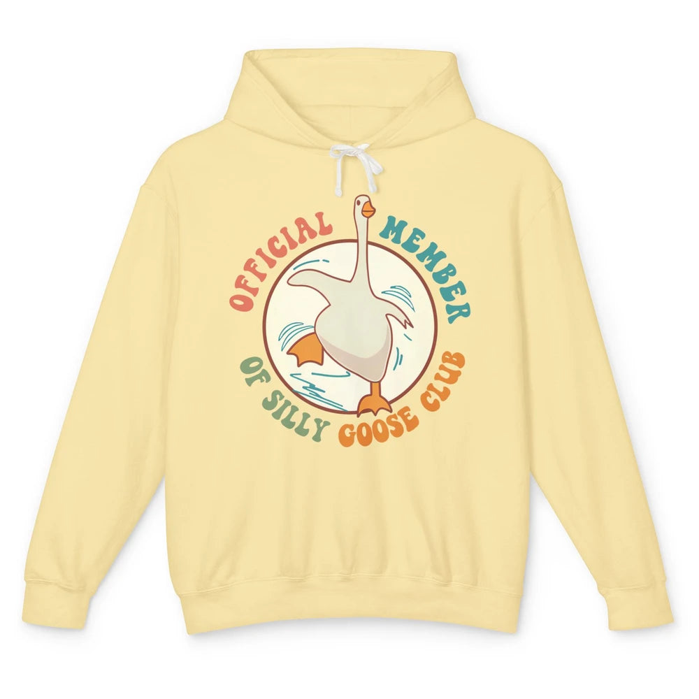Funny Goose Official Member Of Silly Goose Club Sarcastic Unisex Lightweight Hoodie