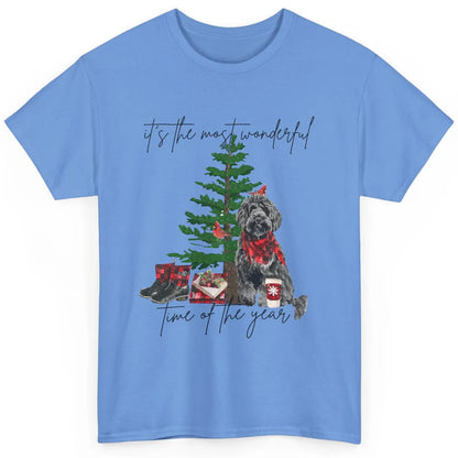 Black Golden Labradoodle Christmas Tree Most Wonderful Time Classic Unisex T-Shirt