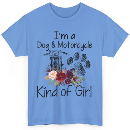 Retro Floral Motorbike I'm Dog Motorcycle Kinda Girl Dog Mom Classic Unisex T-Shirt