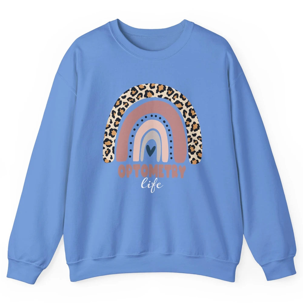 Optometry Life Leopard Rainbow Optometrist Optician Gift Unisex Crewneck Sweatshirt