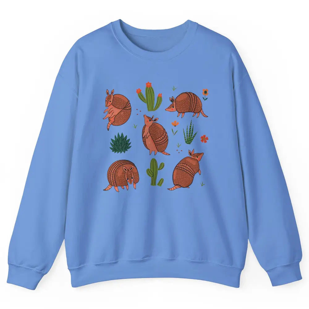 Retro Desert Armadillo Just An Armadillo Girl Western Animal Unisex Crewneck Sweatshirt