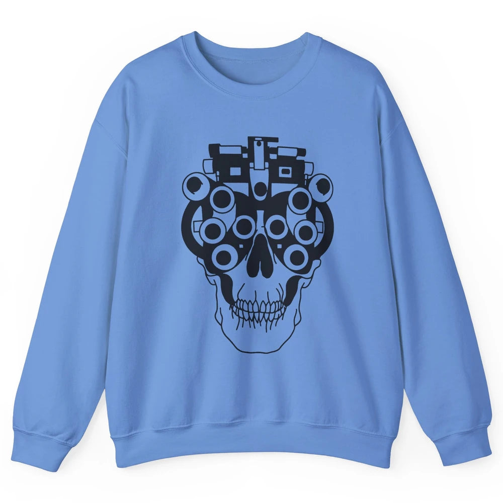 Phoropter Skeleton Optometrist Optician Halloween Optometry Unisex Crewneck Sweatshirt