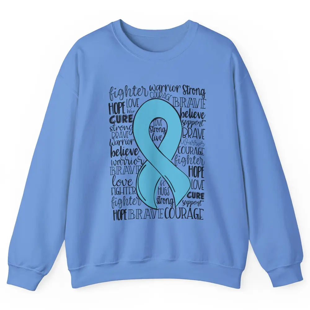 POTS Postural Orthostatic Tachycardia Ribbon Hope Love Cure Unisex Crewneck Sweatshirt