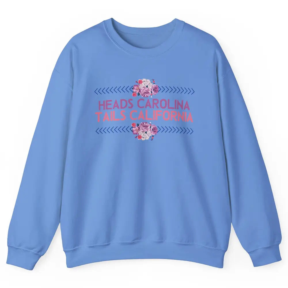 Retro Heads Carolina Tails California Western Summer Holiday Unisex Crewneck Sweatshirt