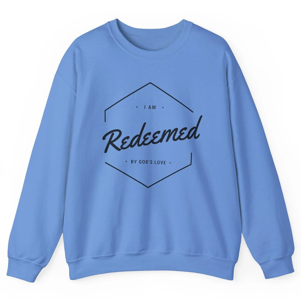Redeemed By God's Love Butterfly Christian Religious Gift Unisex Crewneck Sweatshirt