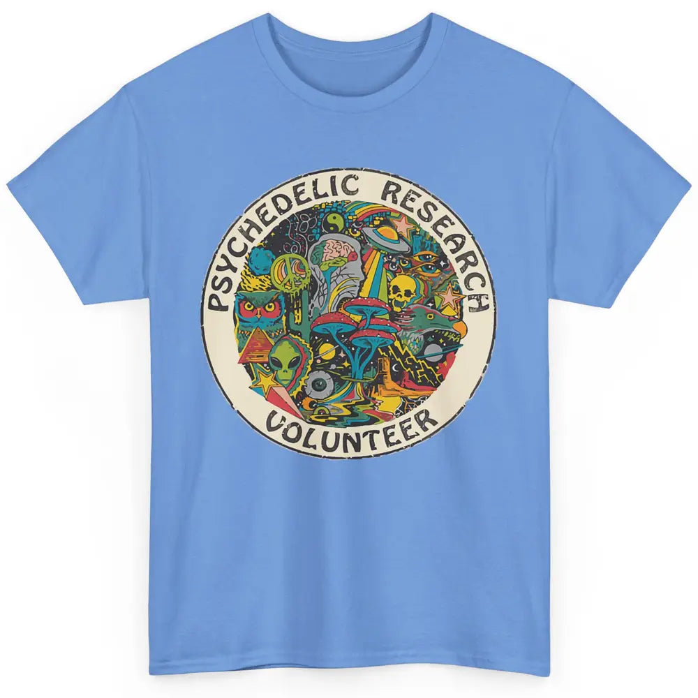 Retro Design Research Volunteer Psychedelic Mushroom Vintage Classic Unisex T-Shirt