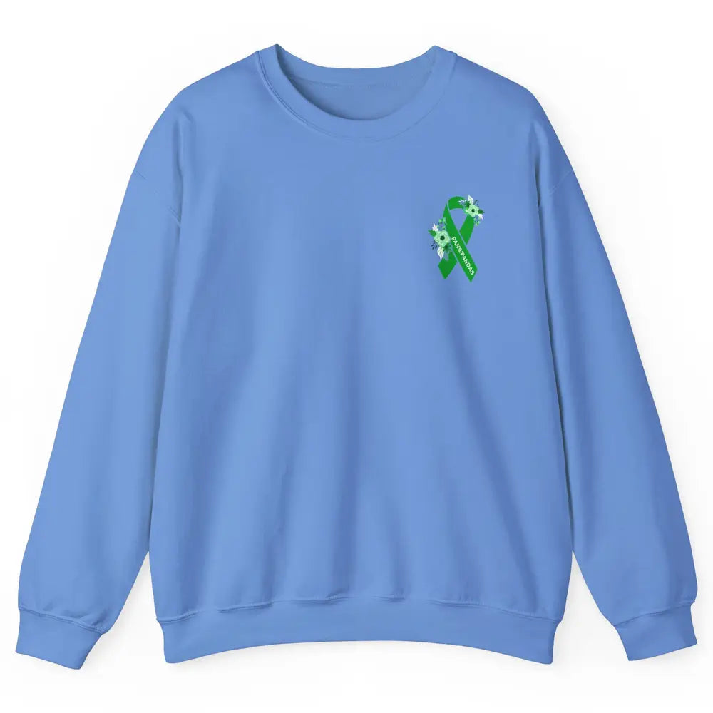PANS/PANDAS Awareness Floral Green Ribbon Pans Disease Unisex Crewneck Sweatshirt