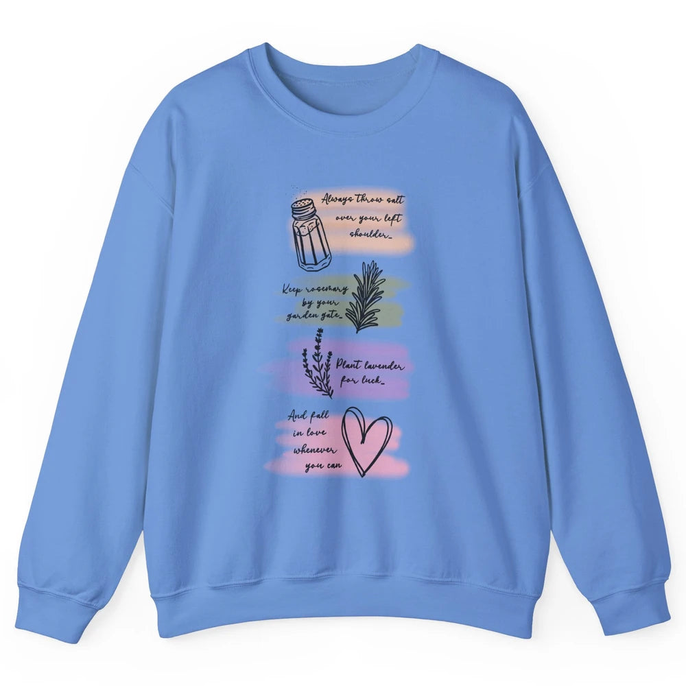 Practical Magic Witch Gardening Card Gardeners Plant Lovers Unisex Crewneck Sweatshirt