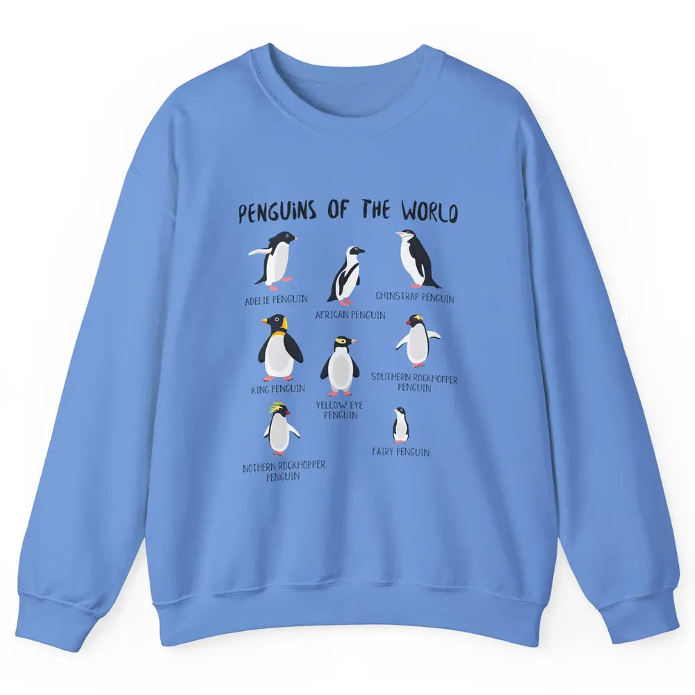 Penguins Of World With Headband Baby Penguins Wild Animal Unisex Crewneck Sweatshirt