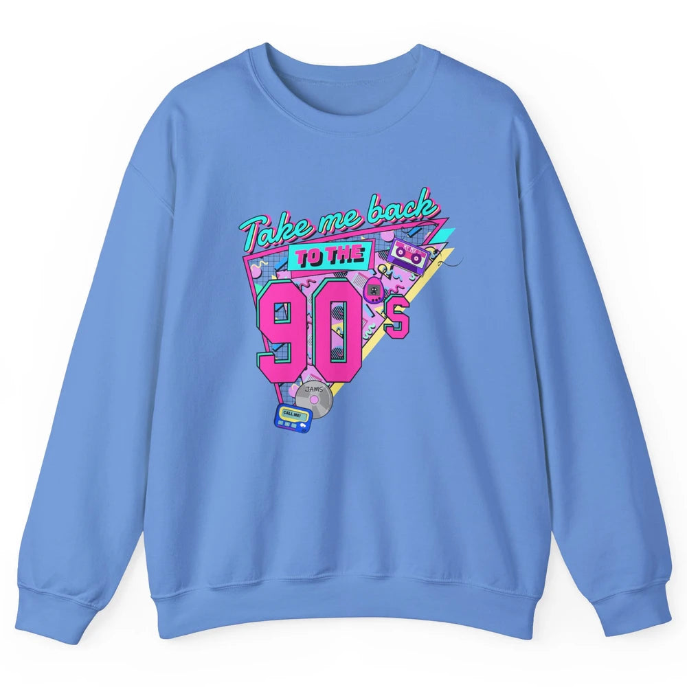 Retro 90s Take Me Back To The 1990s Cassette Made In The 90s Unisex Crewneck Sweatshirt
