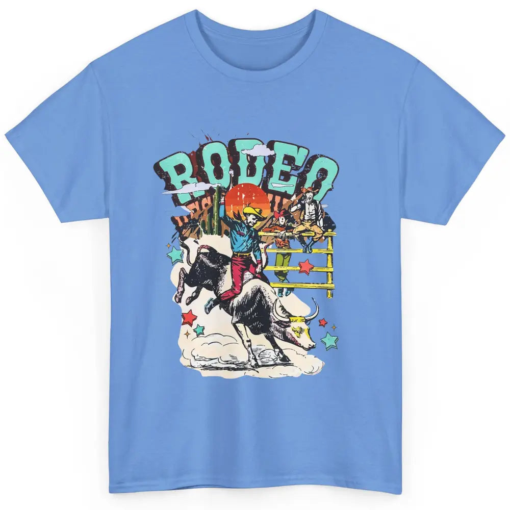 Retro Cowboy Horsing Rodeo Dad Bull Racing Western Country Classic Unisex T-Shirt
