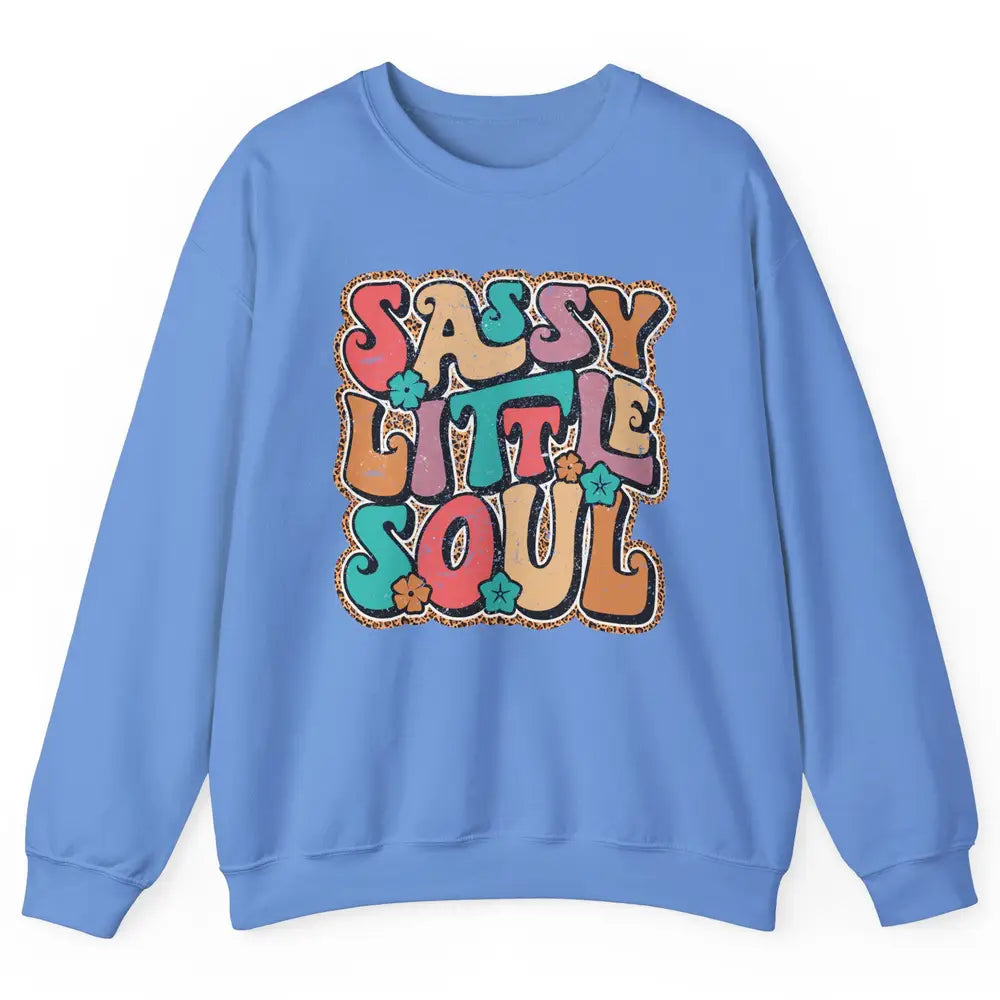 Retro Boho Groovy Sassy Little Soul Western Hippie Cowgirl Unisex Crewneck Sweatshirt
