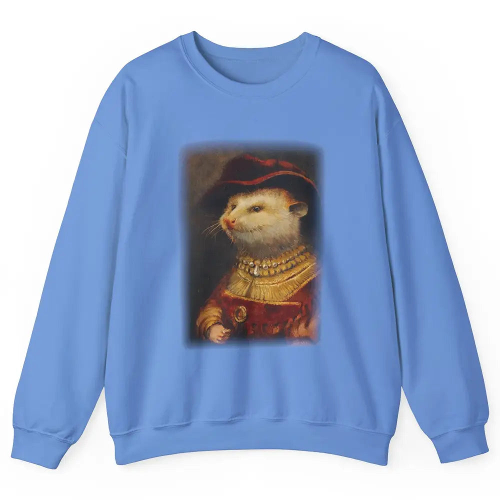 Retro Noble Opossum Young Gallant Western Opossum Art Unisex Crewneck Sweatshirt
