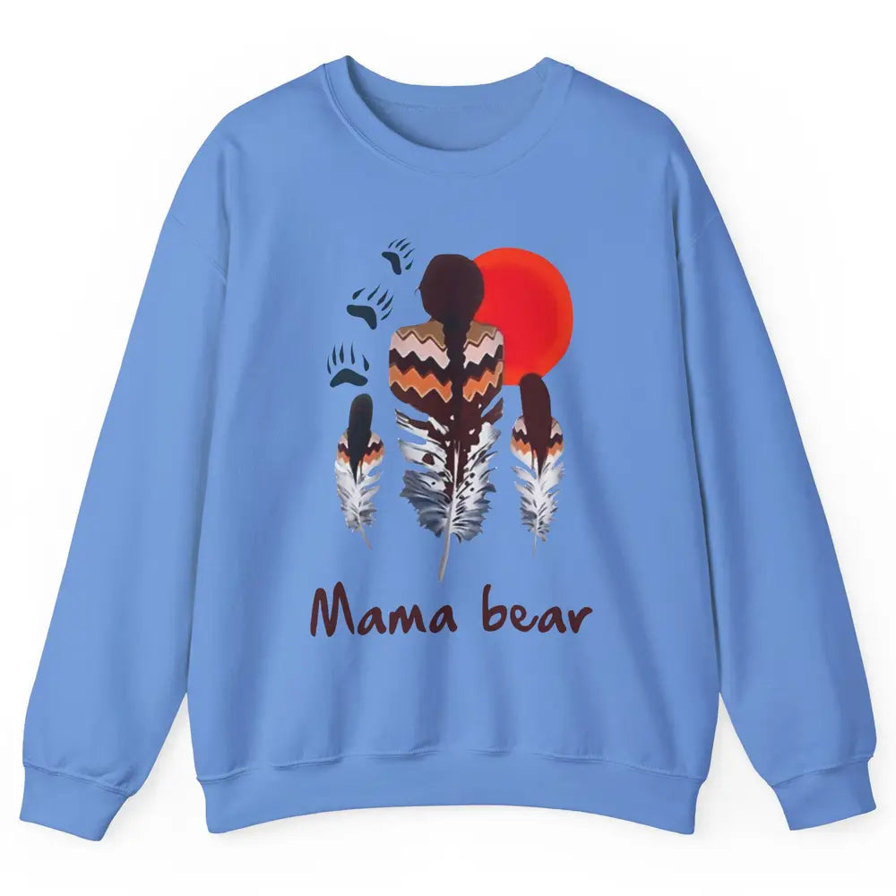 Native Americans Mama Bear Mother and Daughter Tribal Unisex Crewneck Sweatshirt