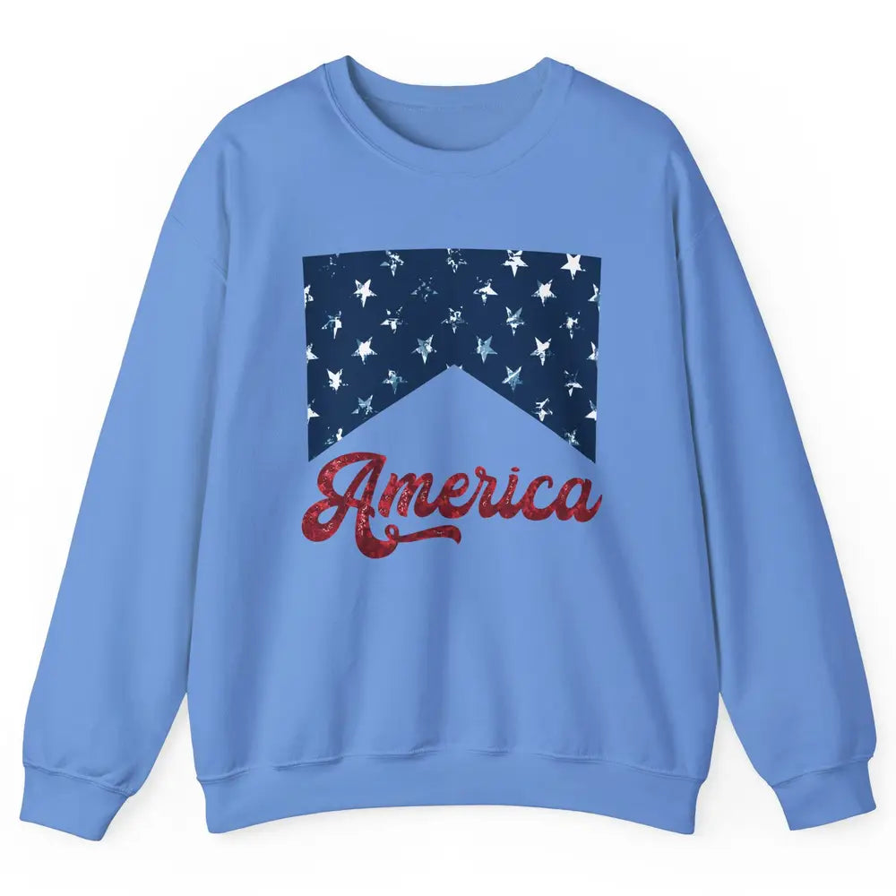 Retro America 4th Of July Independence Day Western Patriots Unisex Crewneck Sweatshirt