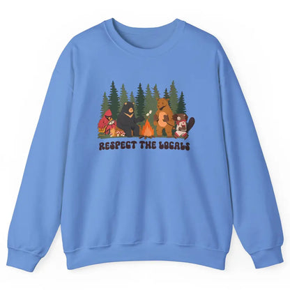 Respect Local Wildlife Camping Outdoor Mountain Environment Unisex Crewneck Sweatshirt