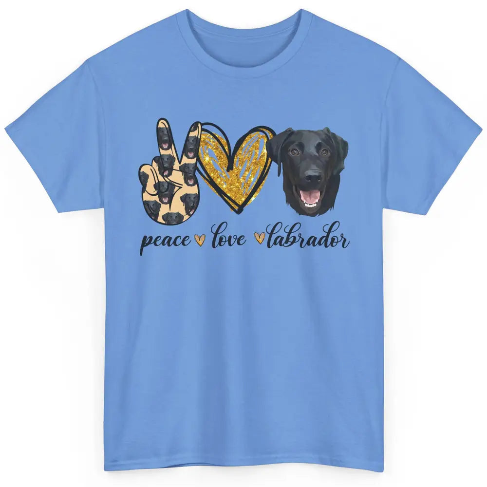Peace Love Labrador Dog Black Labrador Retriever Dad Mom Classic Unisex T-Shirt