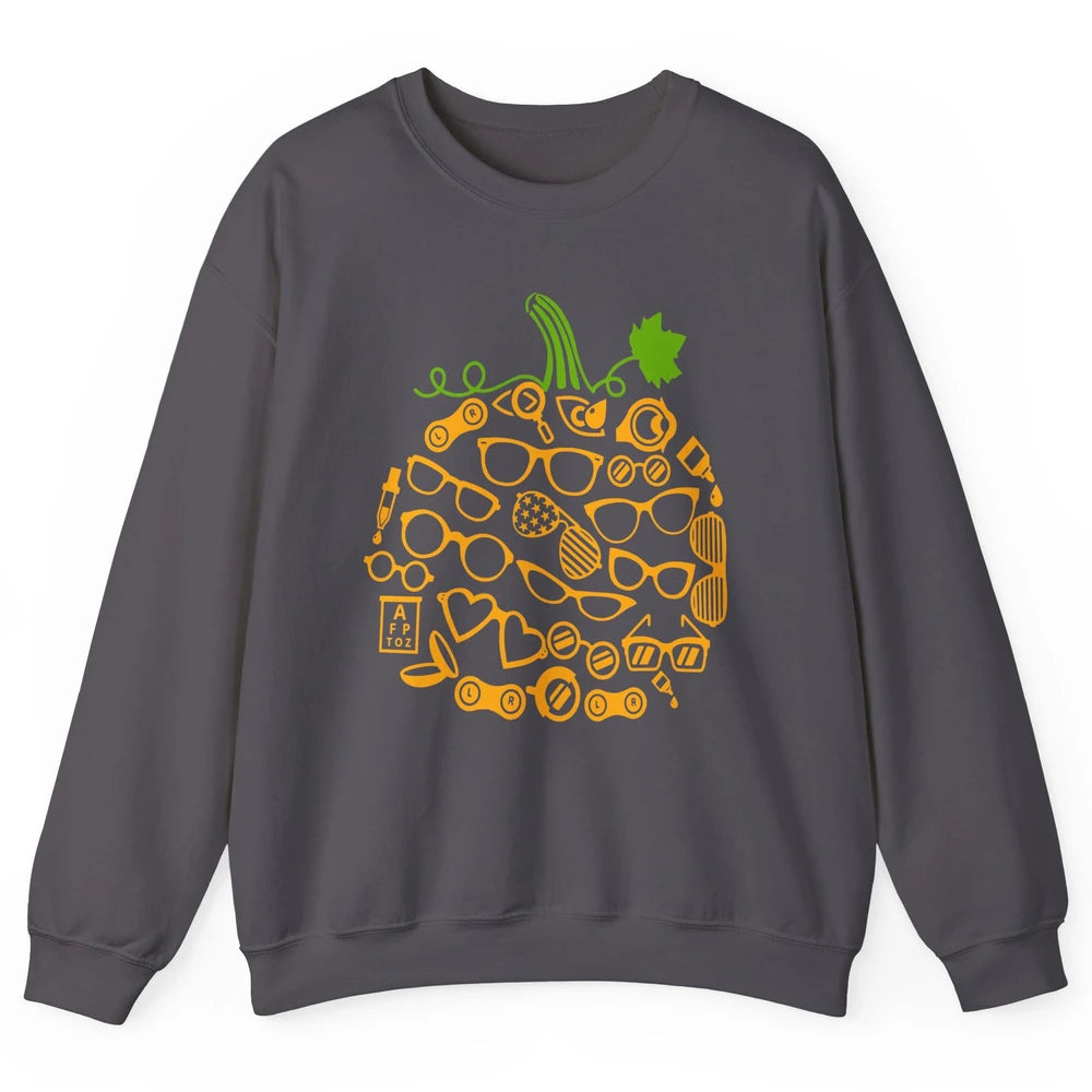 Optometry Glasses Pumpkin Halloween Optometrist Optician Unisex Crewneck Sweatshirt