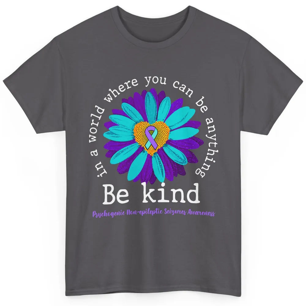 PNES Awareness Purple Teal Ribbon Sunflower Be Kind Classic Unisex T-Shirt