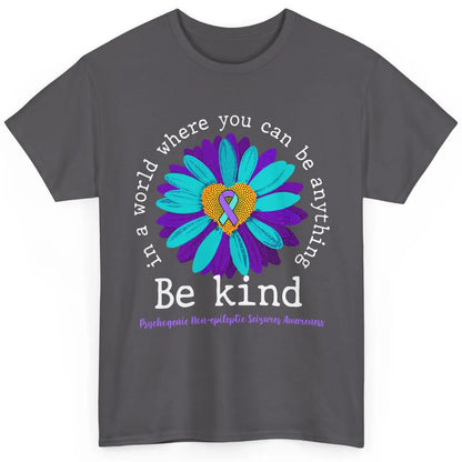 PNES Awareness Purple Teal Ribbon Sunflower Be Kind Classic Unisex T-Shirt