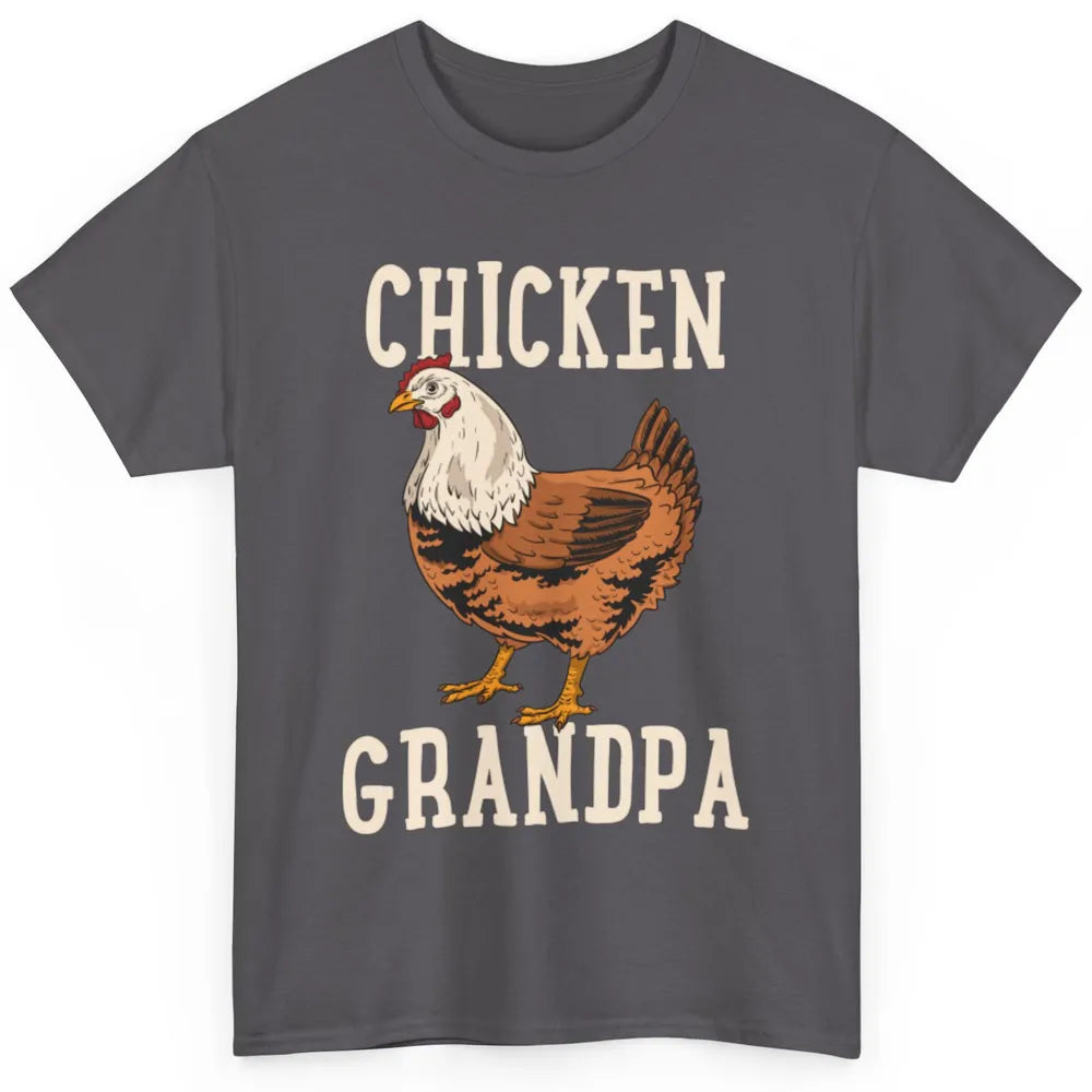 Retro Chicken Grandpa Funny Grandfather Vintage Farm Animal Classic Unisex T-Shirt