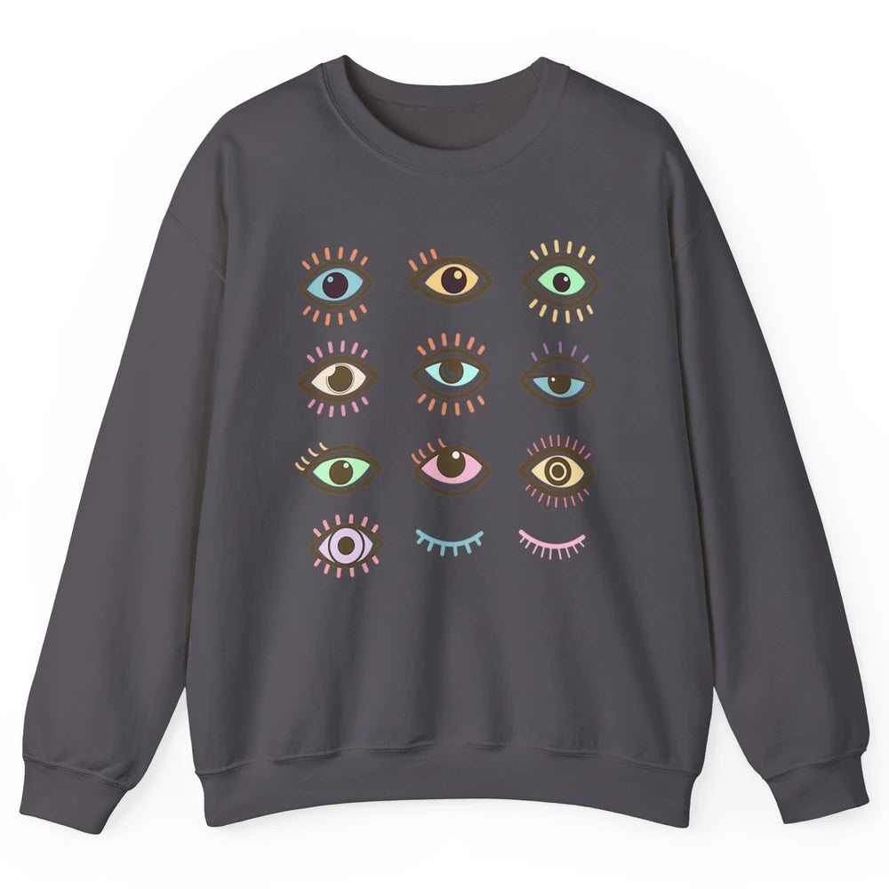 Ophthalmic Technician Tech Optometry Optician Eyes Rainbow Unisex Crewneck Sweatshirt