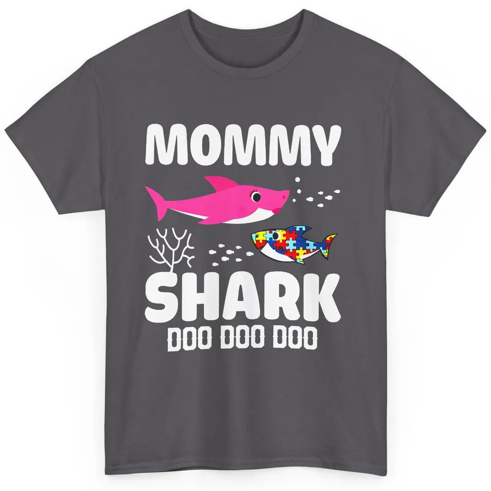 Mommy Shark Autism Shark Puzzle Autism Mom Autism Awareness Classic Unisex T-Shirt