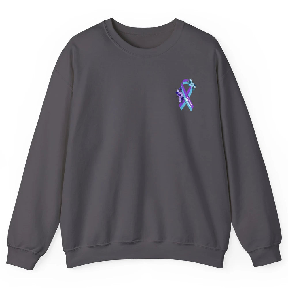 Mixed Connective Tissue Disease Awareness MCTD Floral Ribbon Unisex Crewneck Sweatshirt