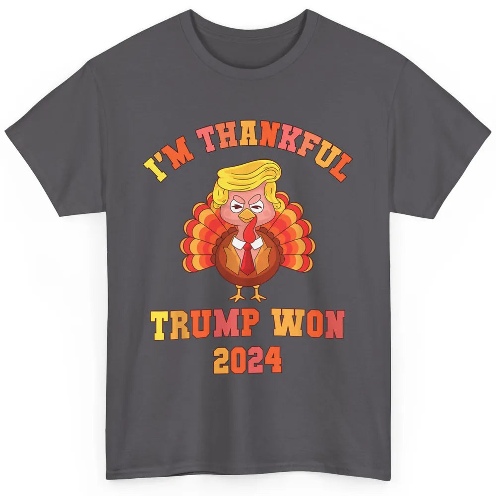 Funny Donald Trump Make Thanksgiving Great Again Thankful Trump Won Republican Classic Unisex T-Shirt