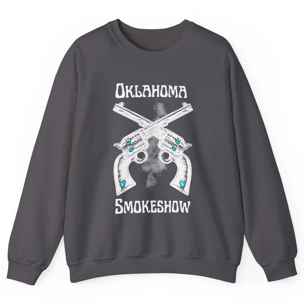 Retro Cowgirl Oklahoma Smokeshow Western Country Small Town Unisex Crewneck Sweatshirt