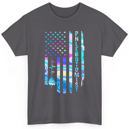 Phlebotomist Flag Blood Lab Vein Phlebotomy Life Nurse PT Classic Unisex T-Shirt