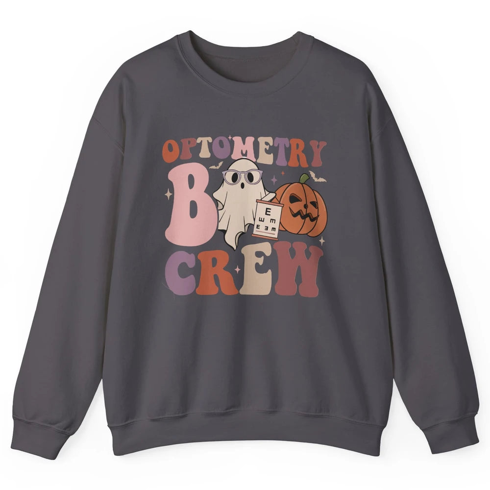Optometry Boo Crew Halloween Ophthalmic Tech Optometrist Unisex Crewneck Sweatshirt