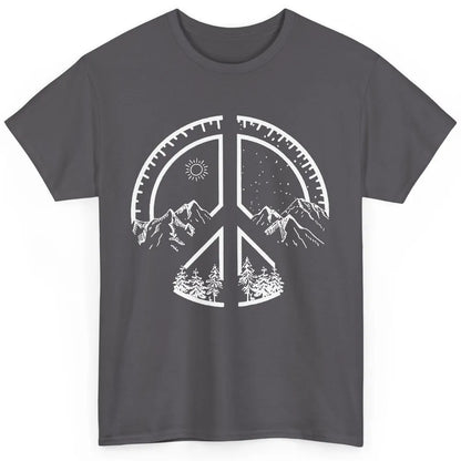 Peace Love Hiking Mountain Hikers Exploring Nature Camping Classic Unisex T-Shirt