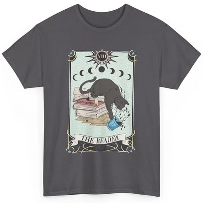 Retro Cat Books The Reader Tarot Card Halloween Reading Gift Classic Unisex T-Shirt