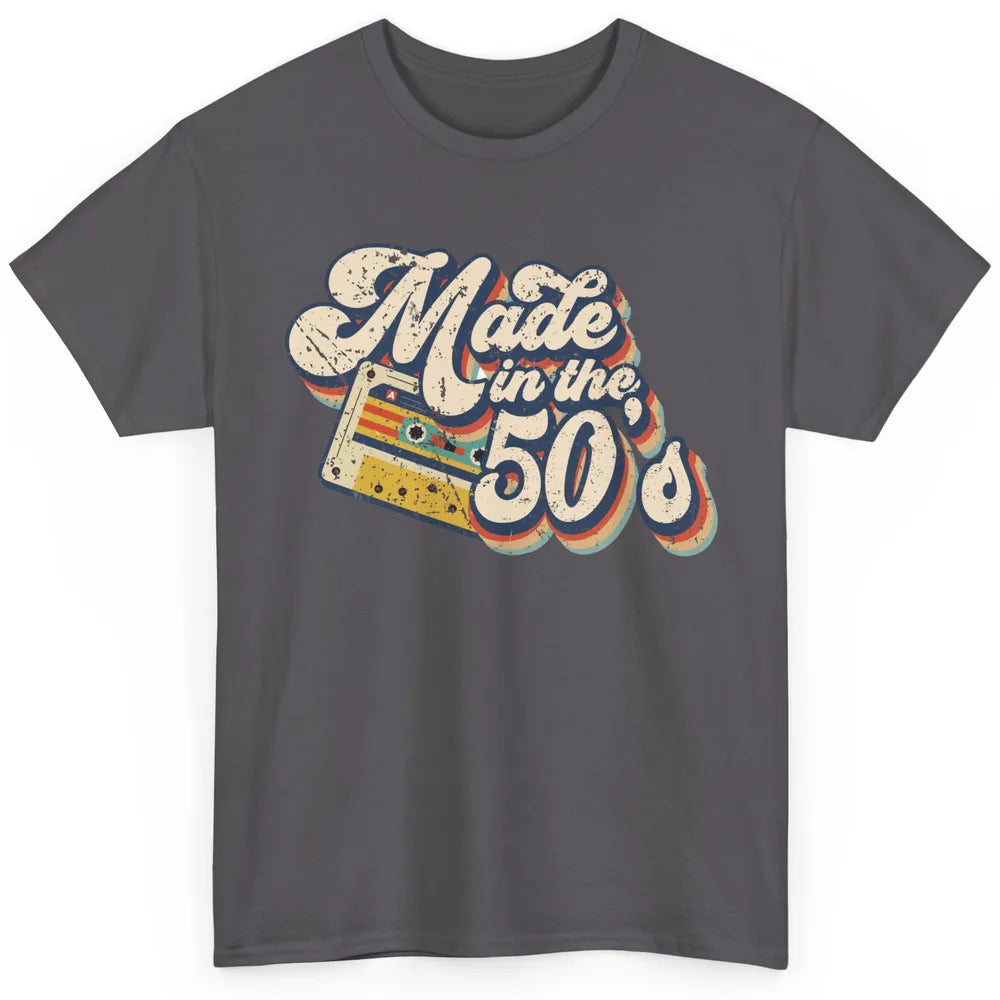 Retro Cassette Made In The 50's 1950s Born Birthday Day Gift Classic Unisex T-Shirt