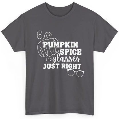 Optometrist Pumpkin Spice Glasses Just Right Optician Fall Classic Unisex T-Shirt