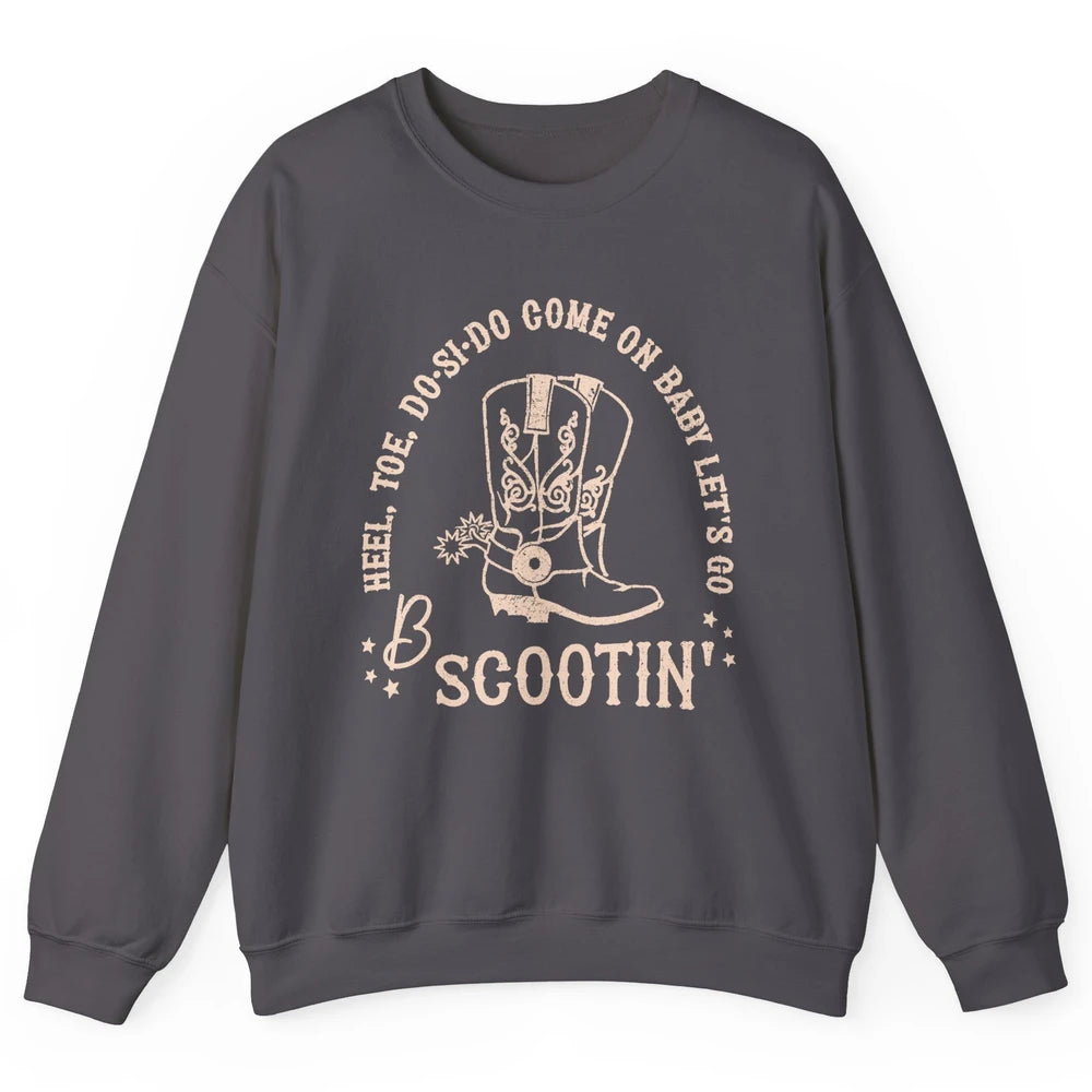 Retro Cowboy Come On Boot Scootin' Boogie Western Country Unisex Crewneck Sweatshirt