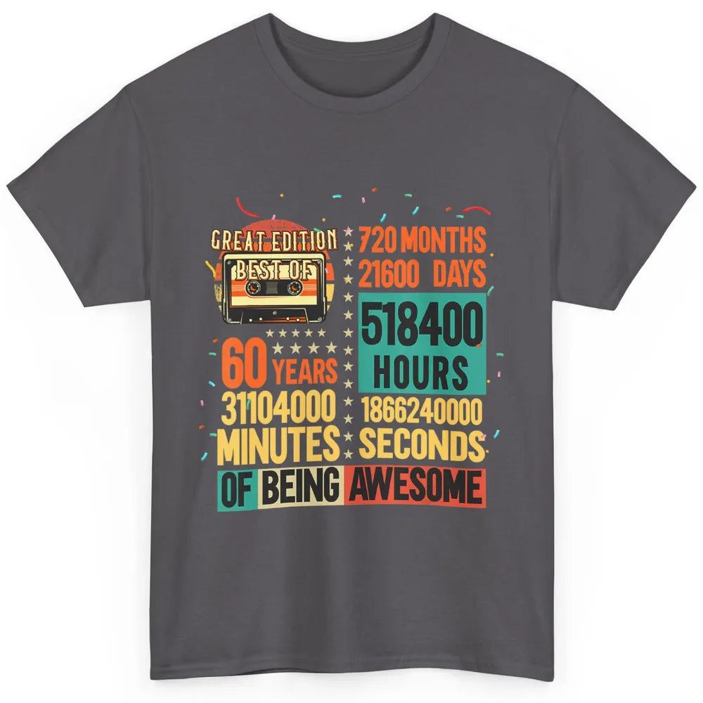 Retro 60s Lifetime Cassette Music Count Down 60th Birthday Classic Unisex T-Shirt