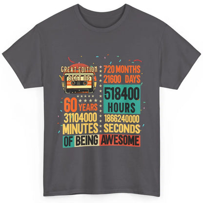 Retro 60s Lifetime Cassette Music Count Down 60th Birthday Classic Unisex T-Shirt
