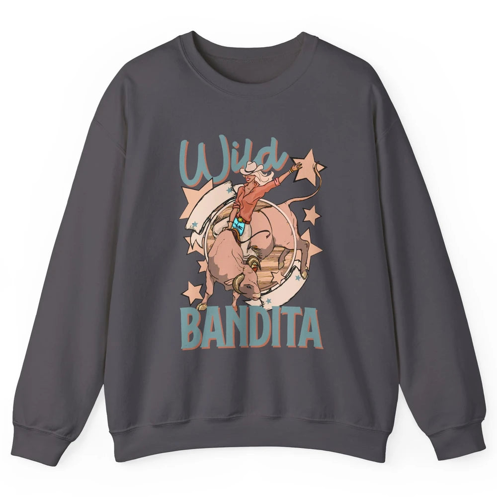 Retro Cowgirl Wild Bandita Western Country Cowboy Wild West Unisex Crewneck Sweatshirt