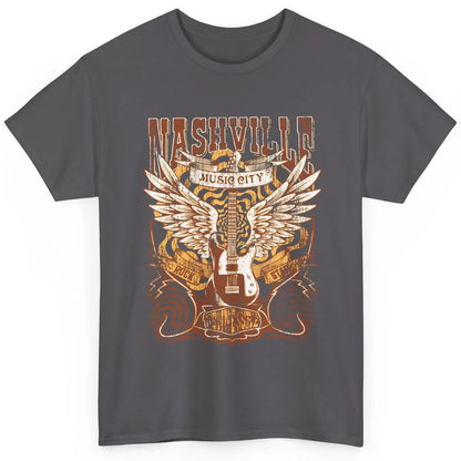 Retro Guitar Nashville Music City Western Country Music Classic Unisex T-Shirt