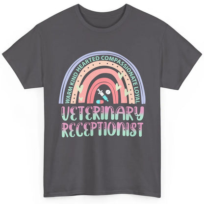 Pink Rainbow Veterinarian Receptionist Dog Recue Dog Mom Classic Unisex T-Shirt