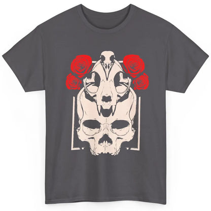 Mystical Skulls Gothic Witch Floral Grunge Magic Occult Edgy Classic Unisex T-Shirt