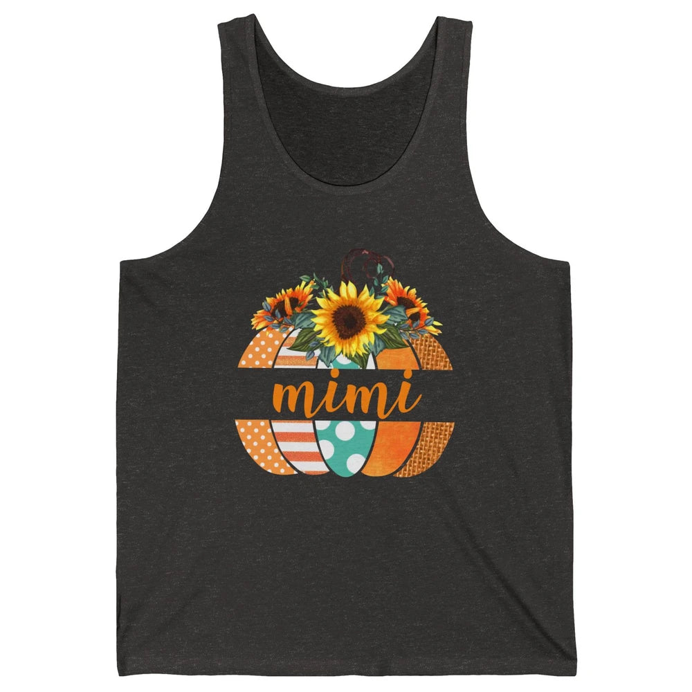 Mimi Sunflower Pumpkin Welcome Fall Halloween Grandma Gift Unisex Jersey Tank