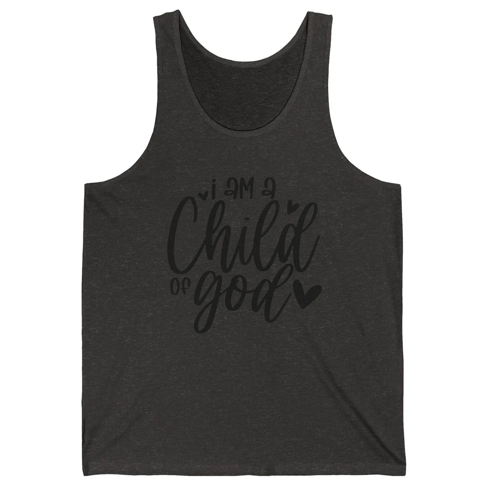 Christian Cross I'm Child Of God Bible Verse Faith Religious Unisex Jersey Tank